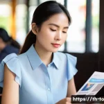 Home 22 괴짜 경제학의 주제가 되는 경제적 현상 - **Prompt:** A young Thai woman in her early thirties, dressed in smart-casual attire like a neat blo...